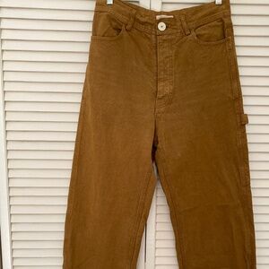 Jesse Kamm  Handy Pants Straight Leg Canvas  Tobacco Sz 10